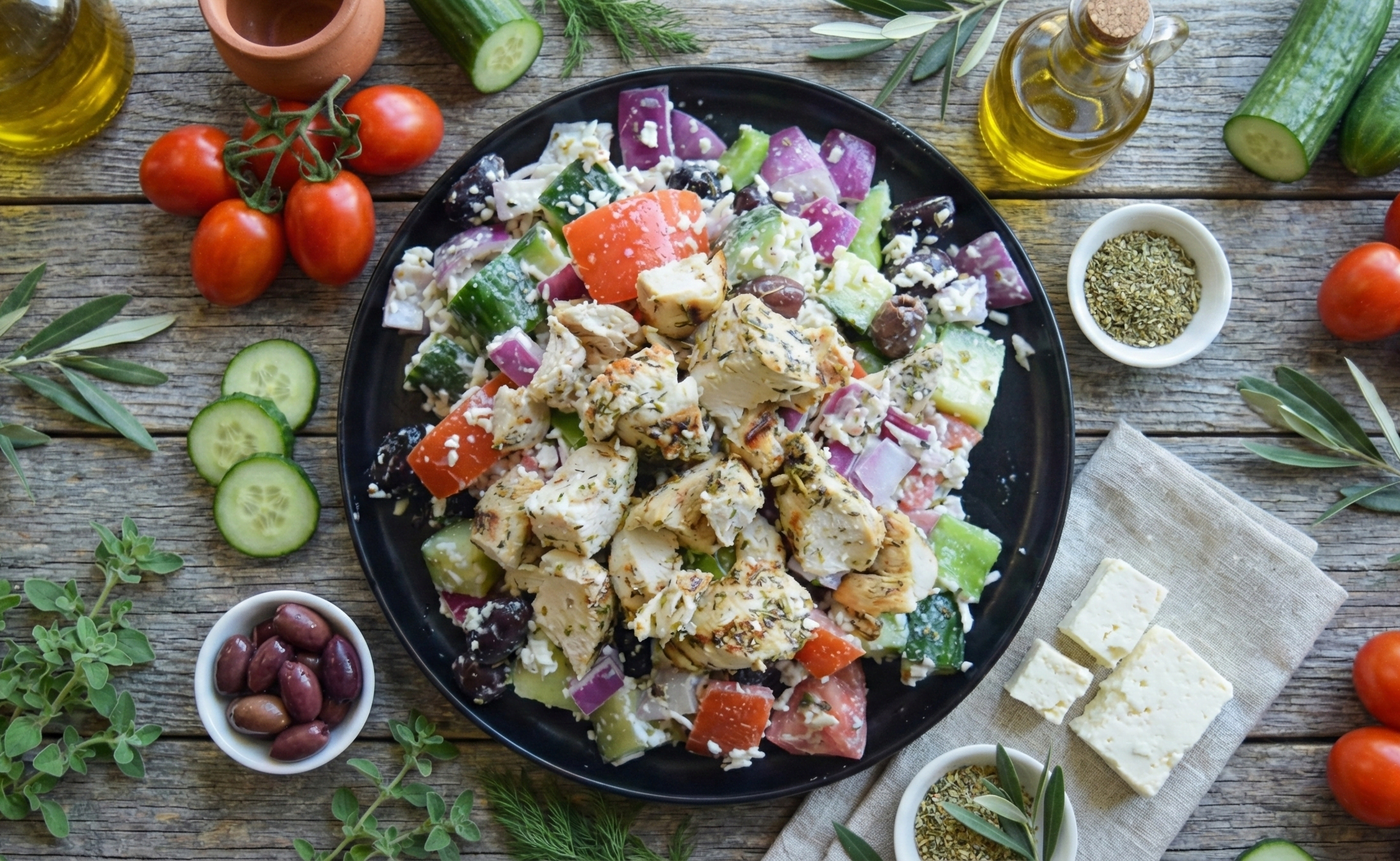Greek Chicken Salad — fresh food for your workplace break room